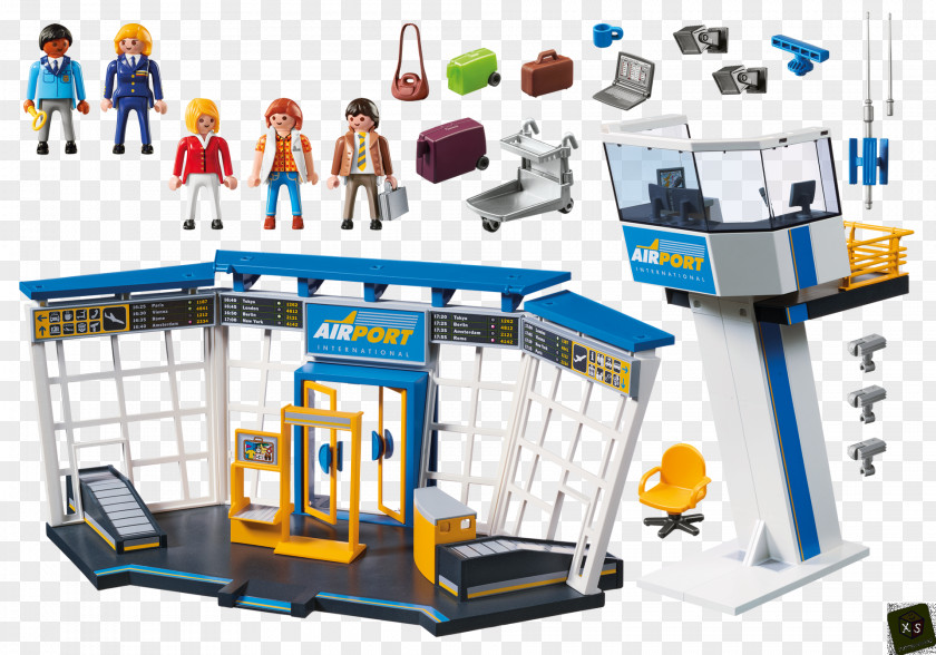 Airplane Airport Playmobil Toy Control Tower PNG