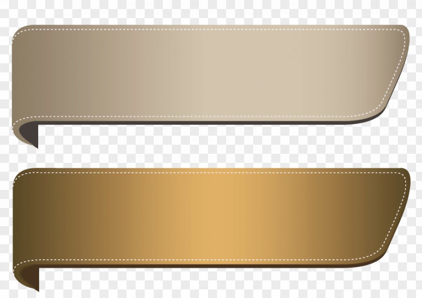 Brown Transparent Banners Set Clipart Ribbon Gold Clip Art PNG