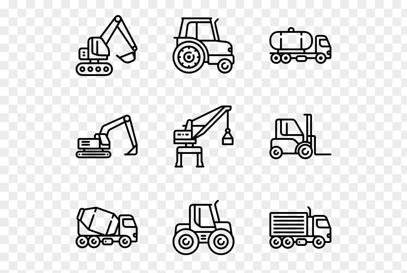 Construction Machinery Drawing Logo PNG