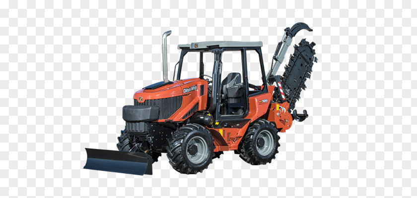 Ditch Witch Backhoe Tractor Machine Trencher Excavator PNG