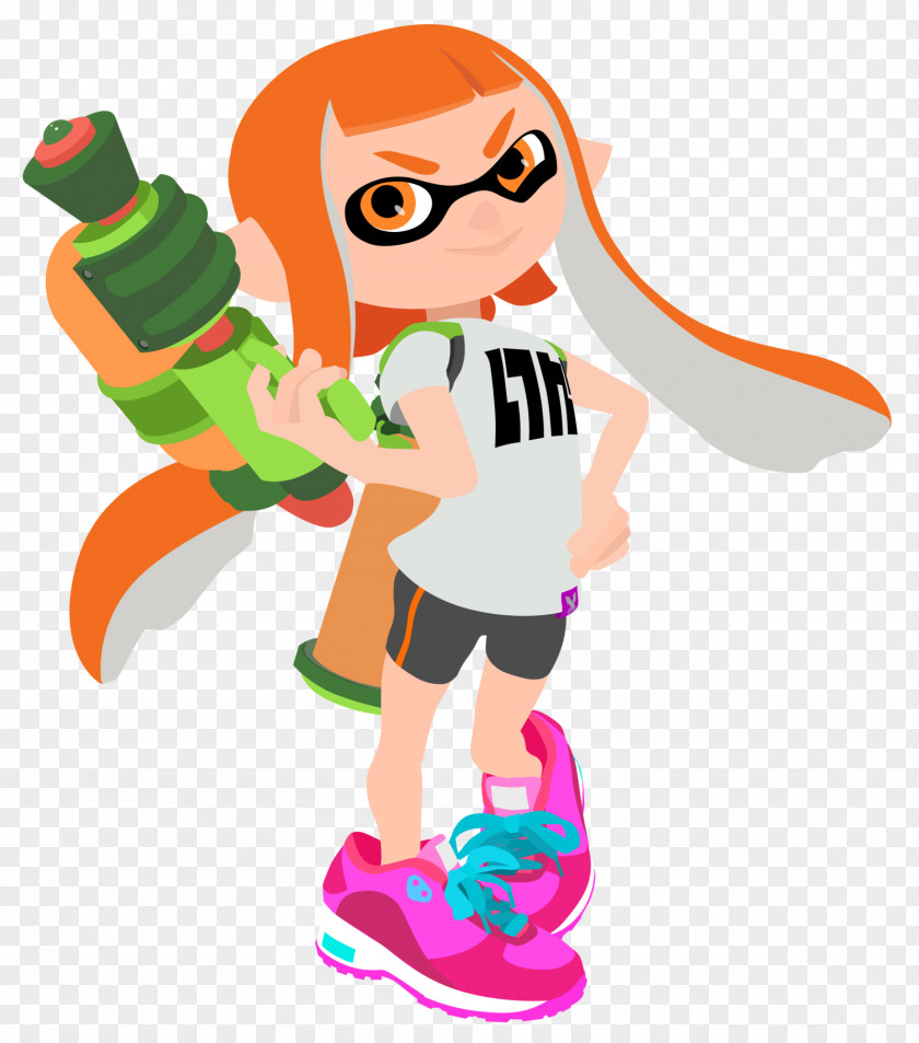 Squid Splatoon 2 Fan Art Female PNG