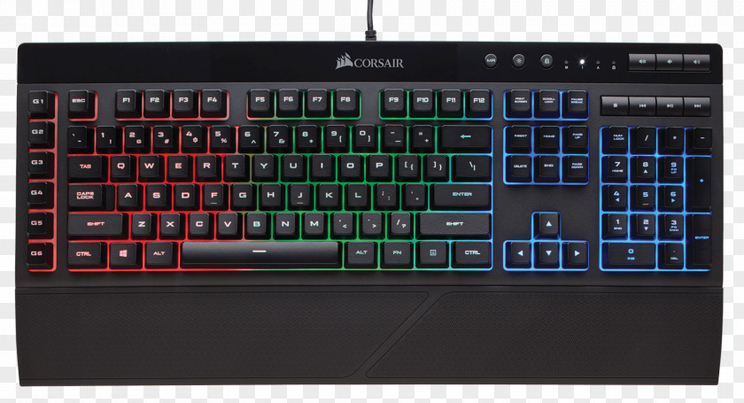 Computer Keyboard Corsair Gaming K55 RGB Color Model Rgb Backlight PNG