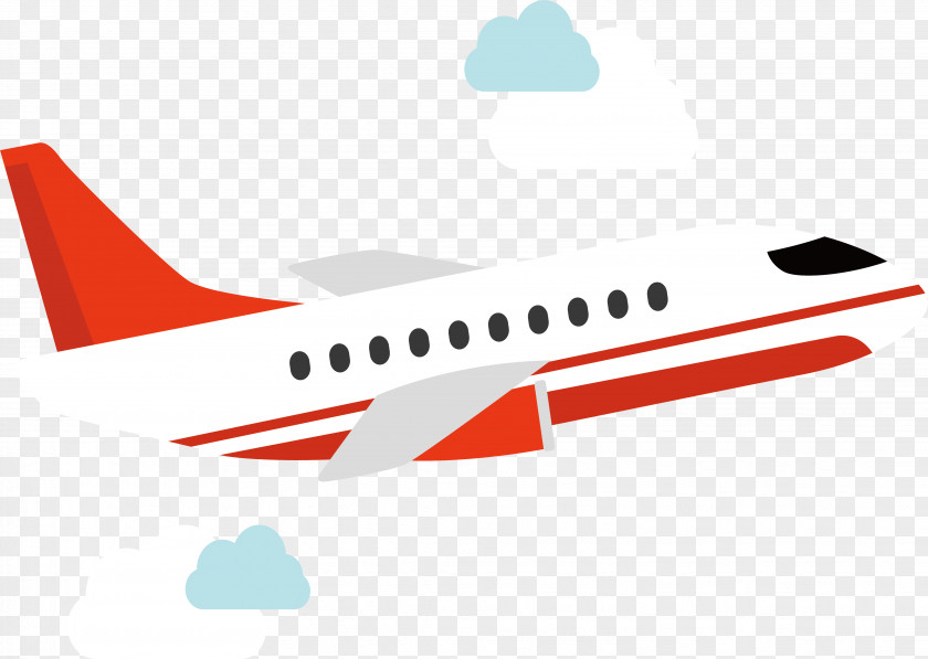 Red And White Aircraft Airplane PNG