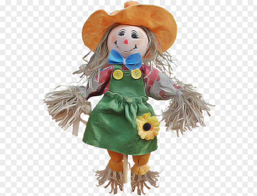 Stuffed Toy Plush Scarecrow Agriculture Puppet PNG
