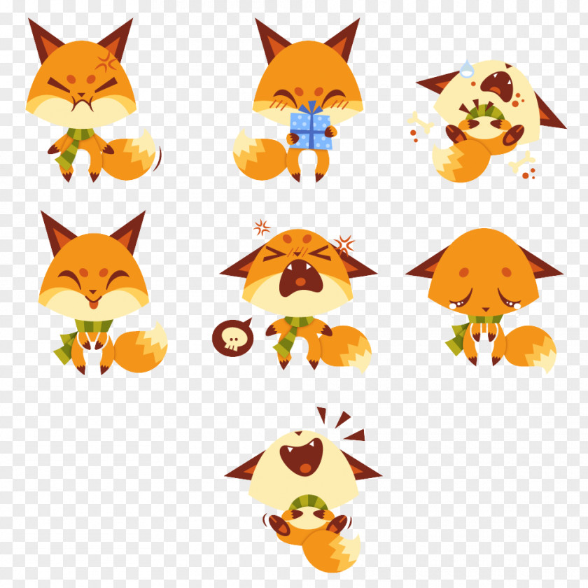 Cartoon Fox Drawing Illustration PNG