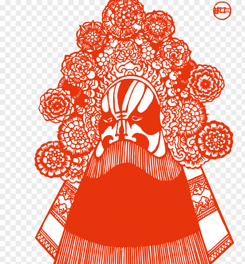 Facebook China Papercutting Art Peking Opera PNG