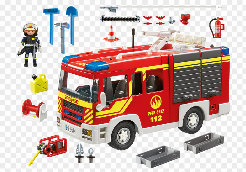 Firefighter Fire Engine Playmobil Department Station Siren PNG
