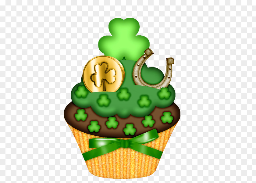 Irish Cupcake Frosting & Icing Birthday Green PNG