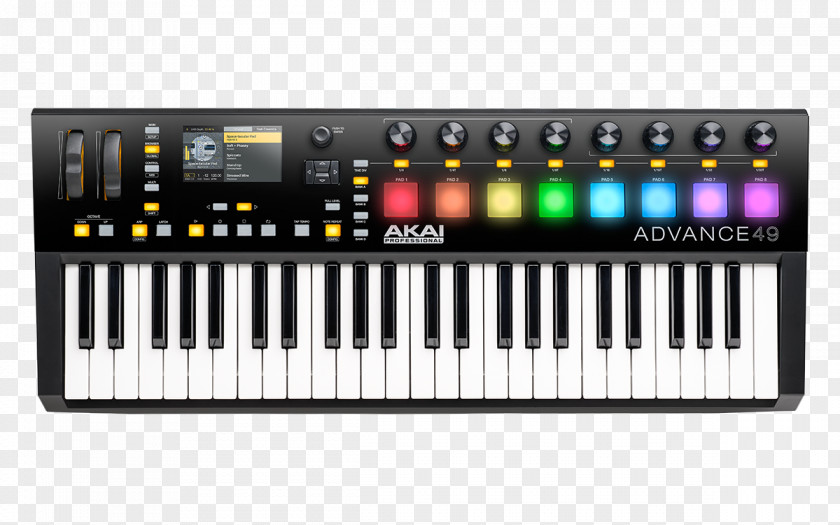 Keyboard Akai Advance 49 MIDI Controllers Musical PNG