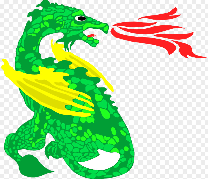 Komodo Dragon Flaming Clip Art PNG