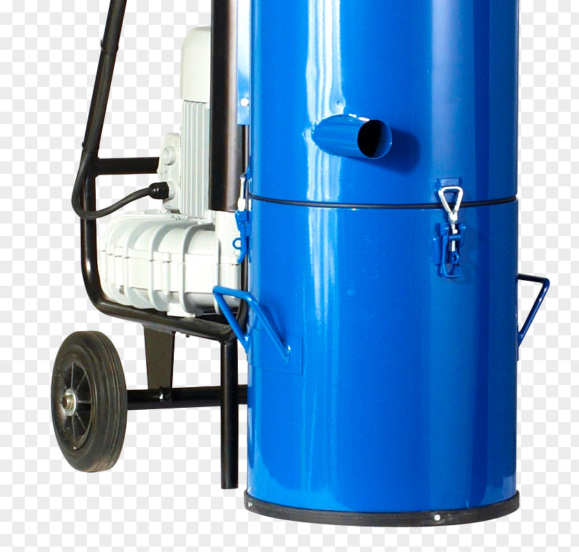 Industrial Waste Cylinder Electric Blue PNG