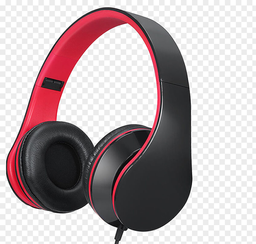 Red And Black Headphones Headset Computer PNG