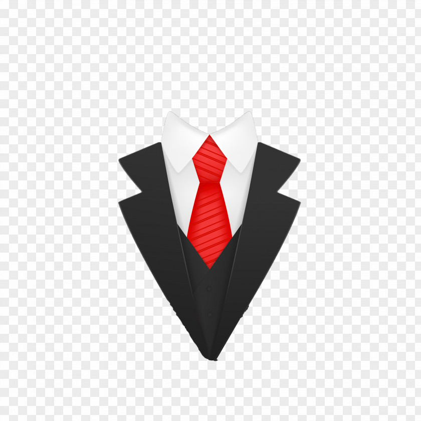 Creative Black Suit Design Vector Material Necktie Tie Bow PNG