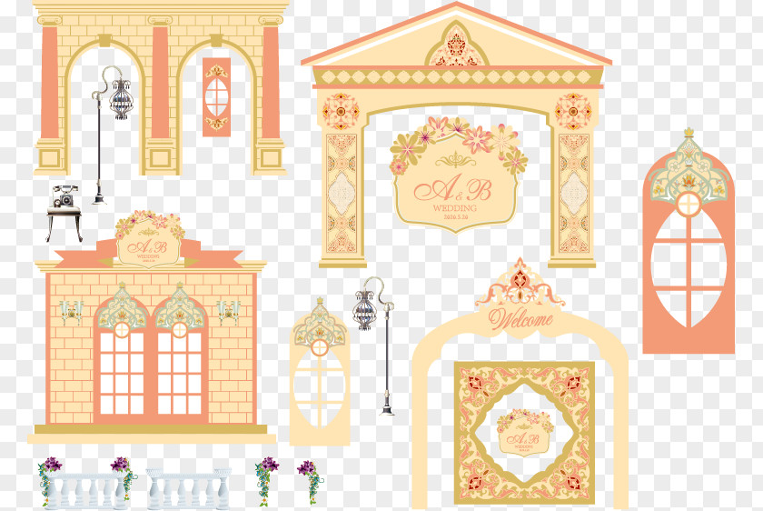 Creative Wedding Marriage Illustration PNG