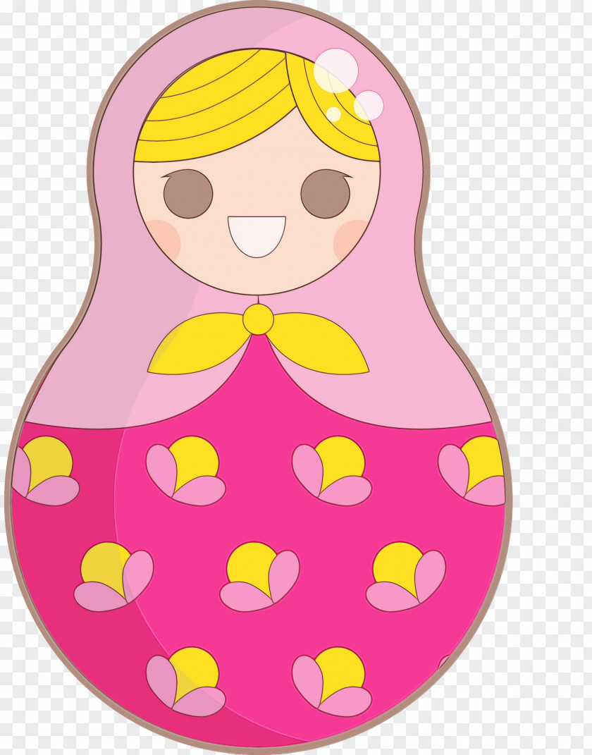 Doll Character Pink M Pattern Petal PNG