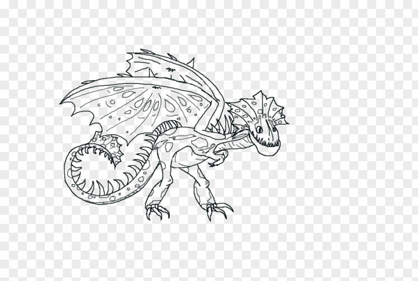 Dragon How To Train Your Coloring Book Line Art Image PNG