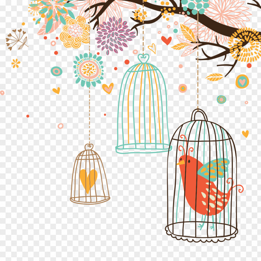 Hand-painted Illustration Bird Euclidean Vector Drawing PNG
