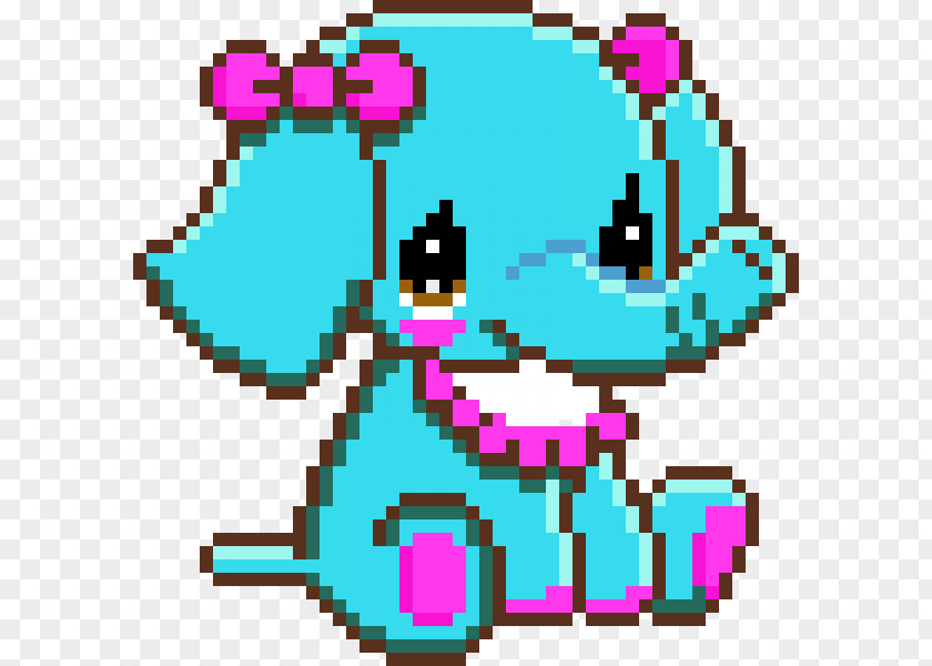 Smurfmelody Pixel Art Bead Kavaii PNG