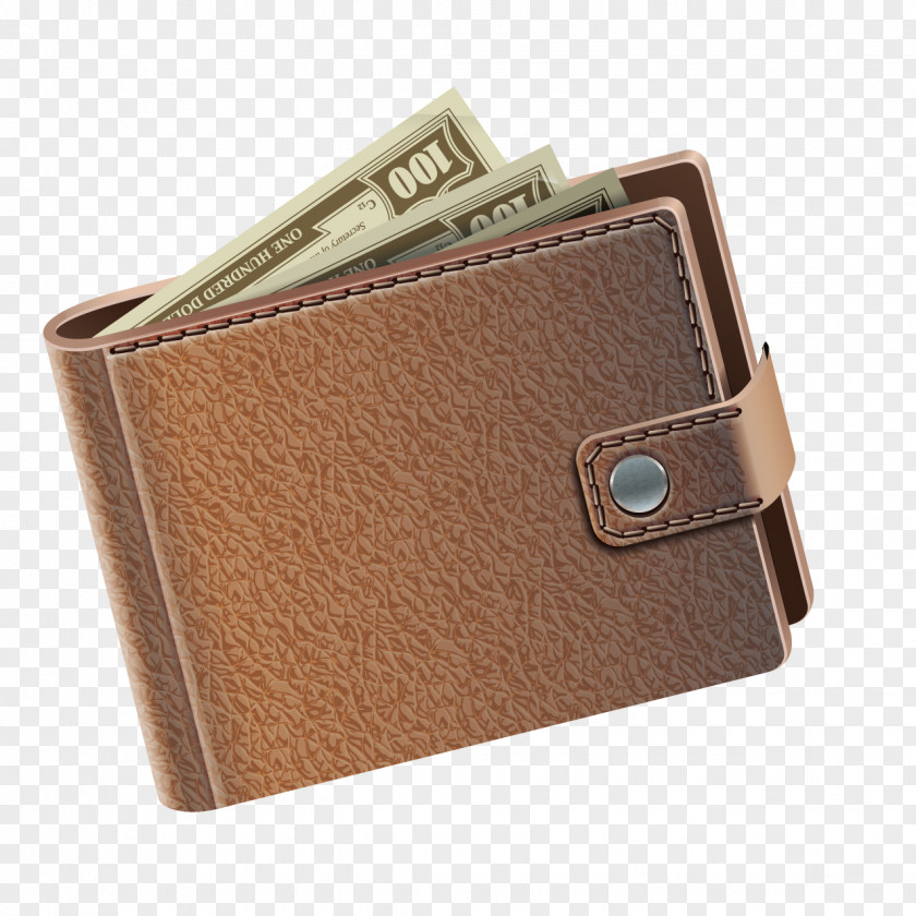 Exquisite Leather Wallet Designer PNG