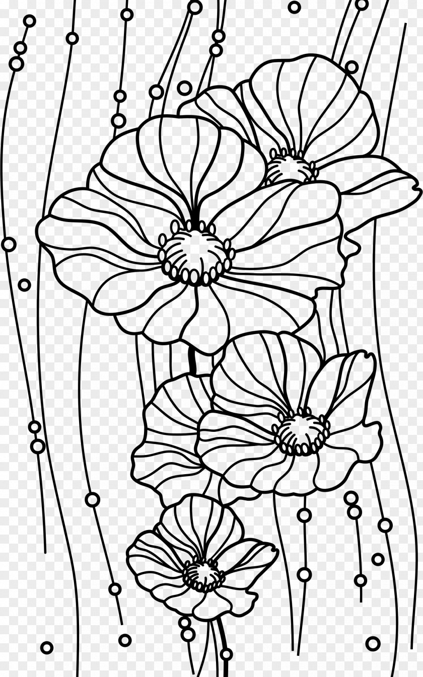 Flower Drawing Line Art Clip PNG