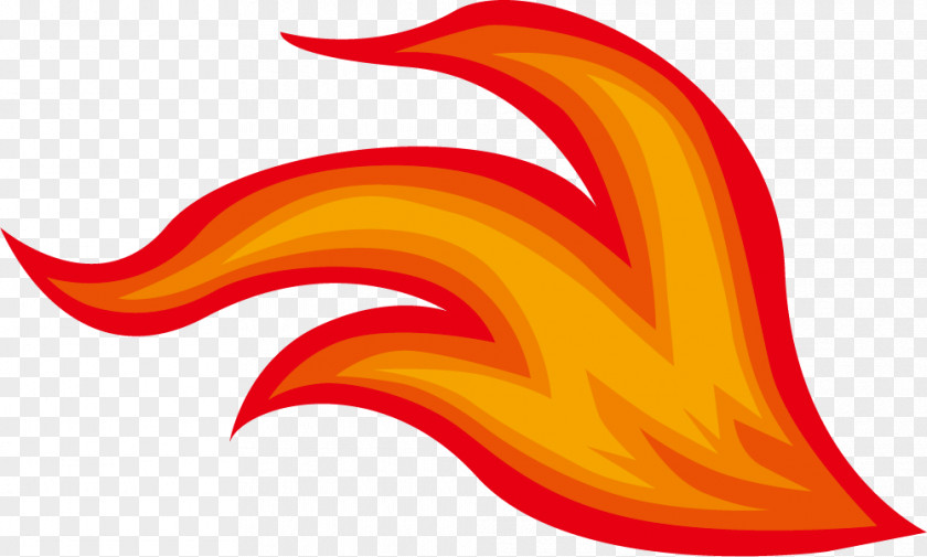 Hand Painted Red Flame PNG