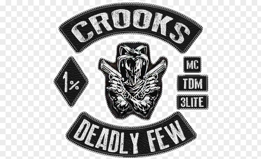 Motorcycle Outlaw Club Embroidered Patch Rocker PNG