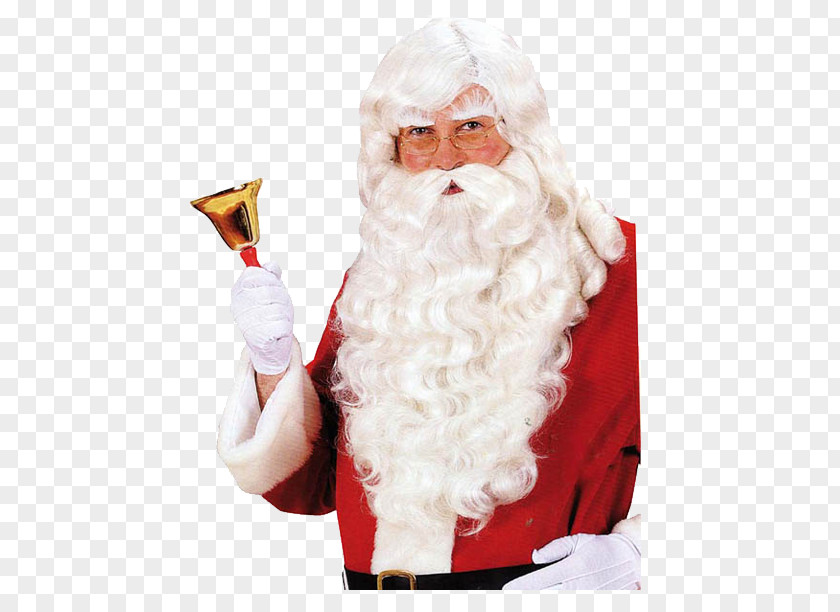 Santa Claus Wig Christmas Beard Disguise PNG