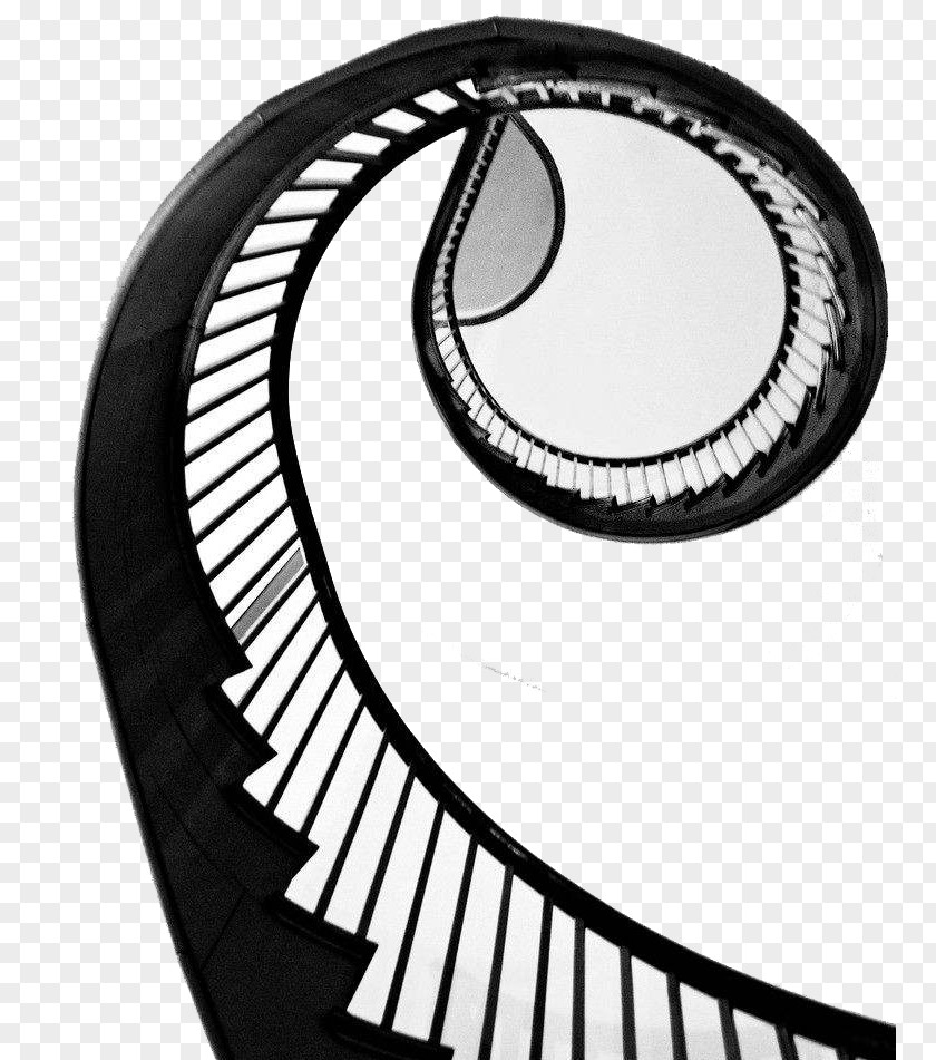 Black And White Simple Rotating Stairs Spiral Csigalxe9pcsu0151 PNG