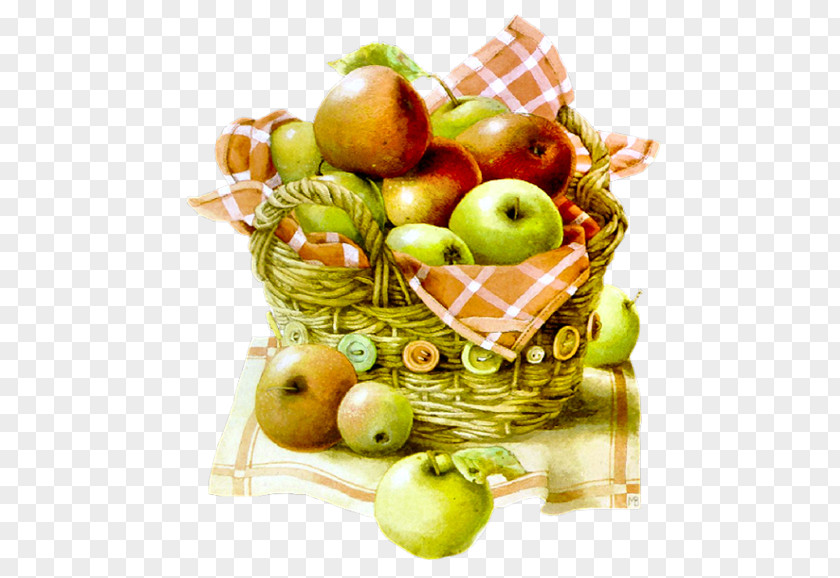 Painting Watercolor The Basket Of Apples Drawing PNG