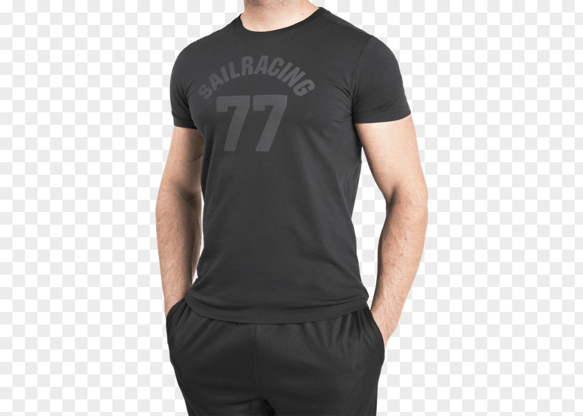 T-shirt Shoulder Black M PNG