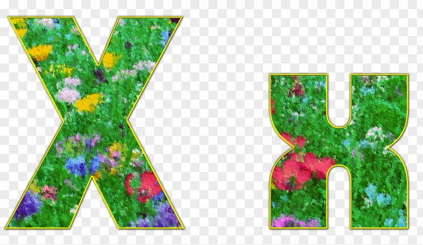 X Alphabet Ecosystem Meadow Lawn Tree Font PNG