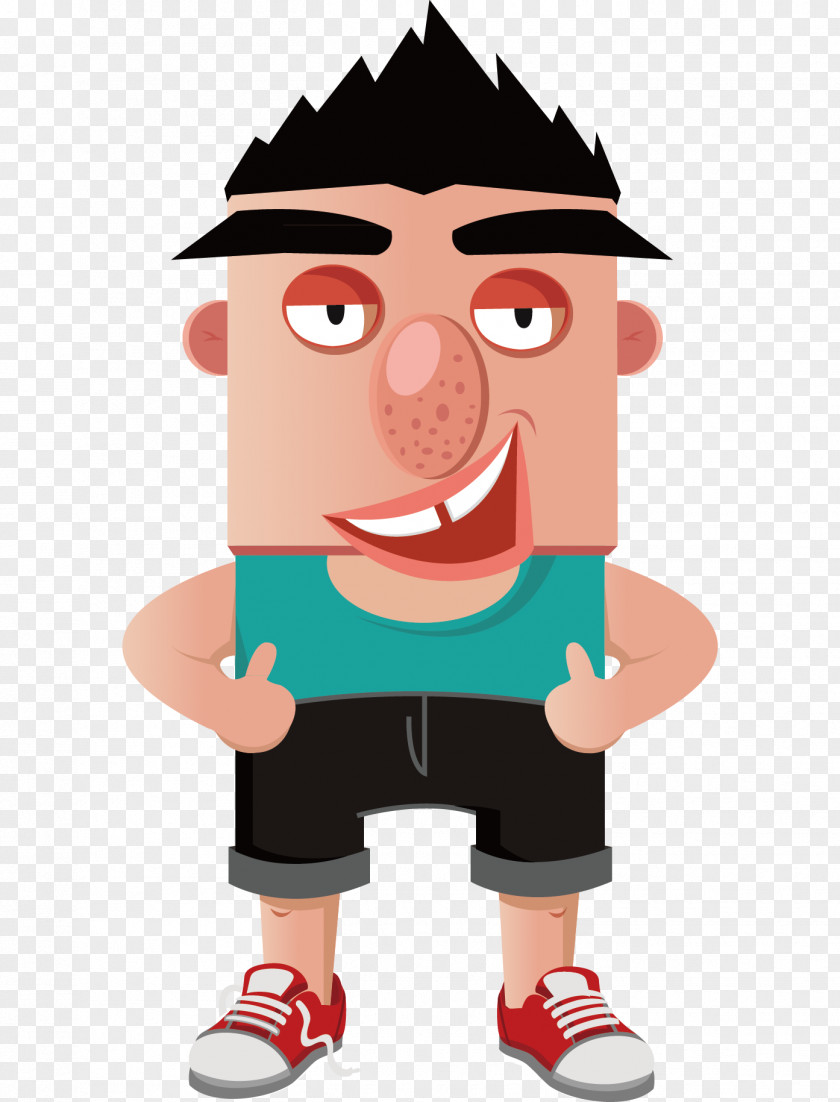 Flat Man Design Character Wallpaper PNG