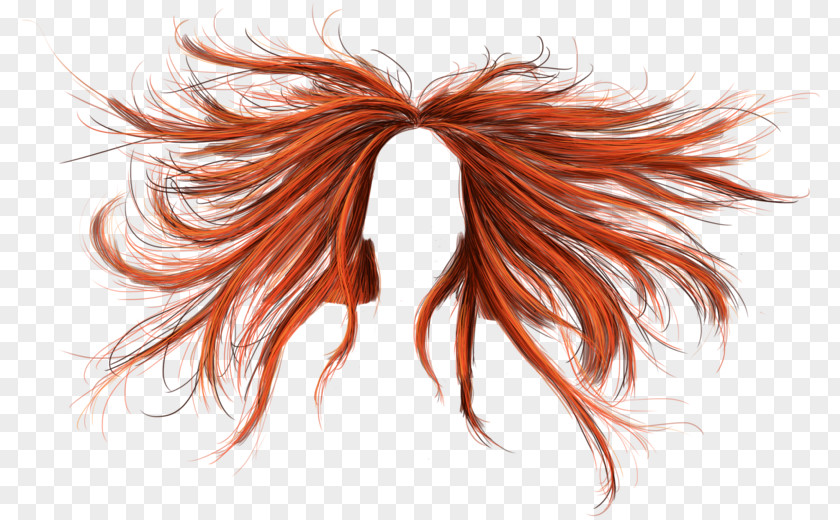 Hair 9 Brown Orange Coloring PNG