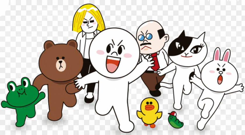 Line Friends Character Sticker PNG