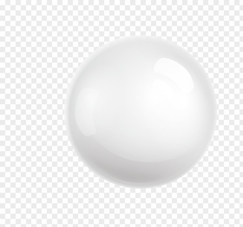 Vector White Stereo Ball Pearl PNG