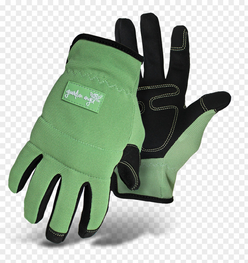 Vis With Green Back Lacrosse Glove Product Design PNG