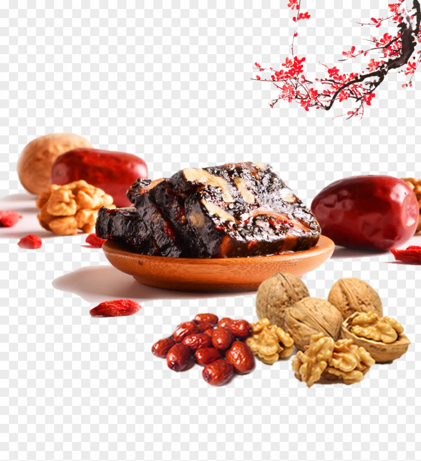 Delicious Cake Gelatin Material Donkey-hide Dietary Supplement Edible Birds Nest Jujube PNG