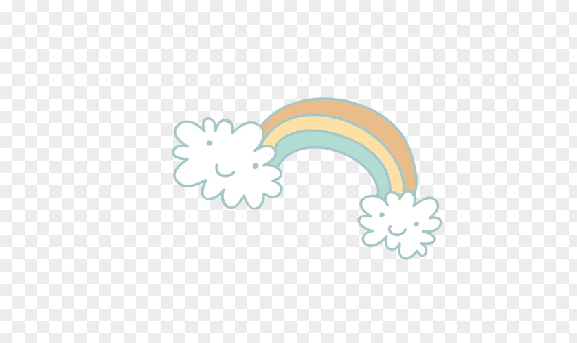 Rainbow Cartoon Cloud PNG
