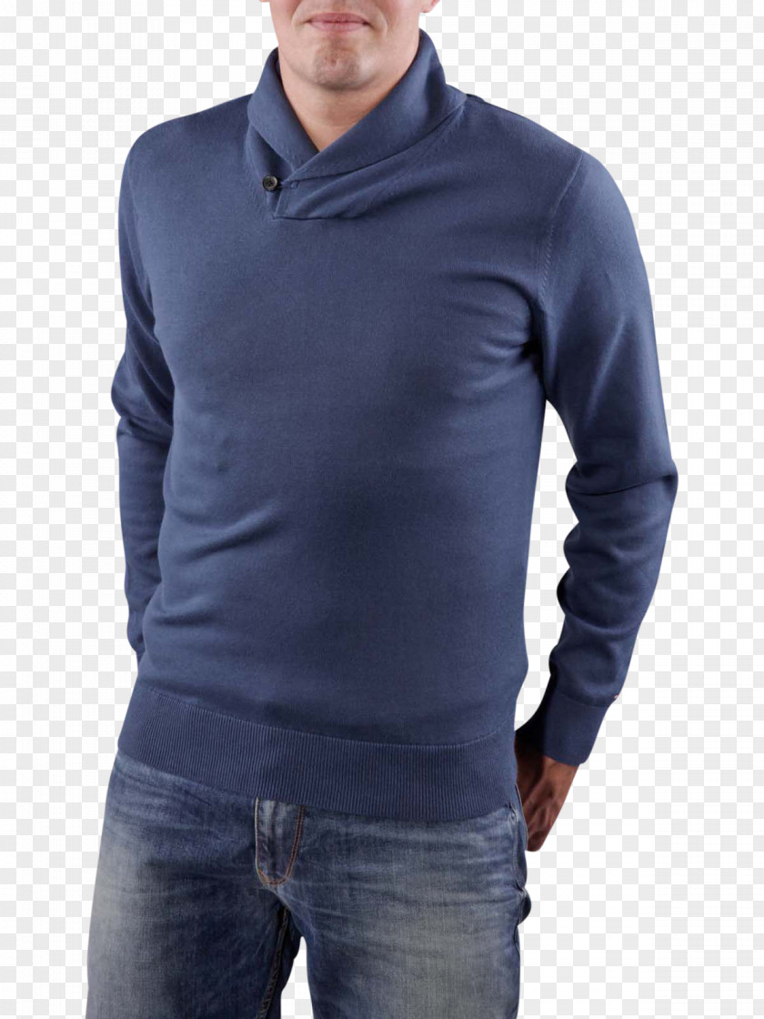 Tommy Hilfiger Cobalt Blue Polar Fleece Sleeve Neck PNG