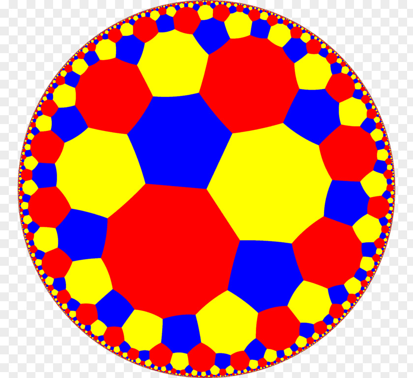 Angle Hexagonal Tiling Tessellation Hyperbolic Geometry Decagon PNG