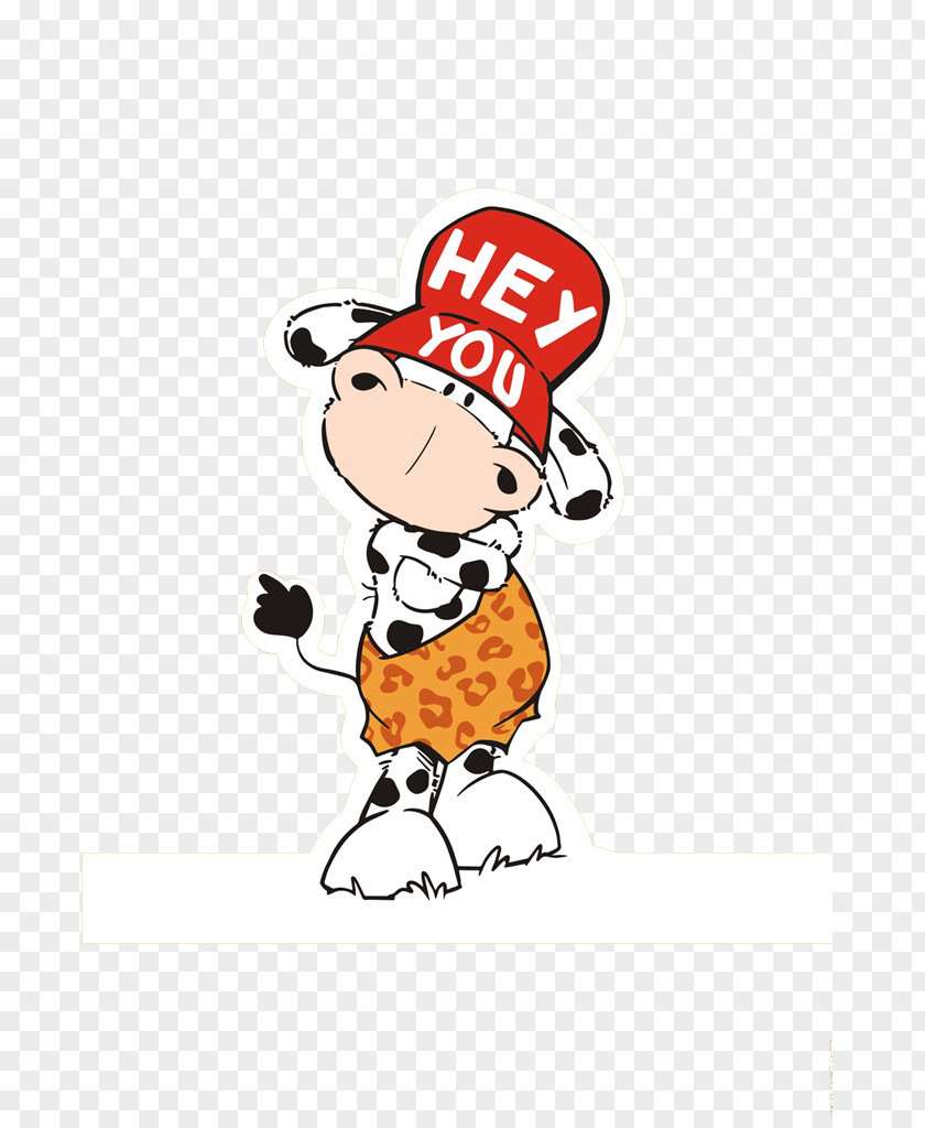 Cartoon Cow Cattle T-shirt Illustration PNG