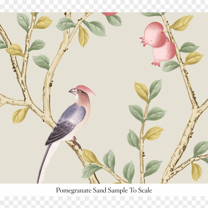 Chinoiserie Mural Wall Wallpaper PNG