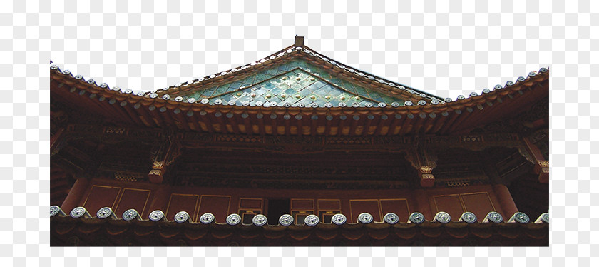 Palace Wall Eaves Roof Tiles Chinoiserie PNG