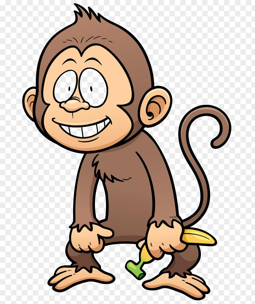 Banana Monkey Stock Illustration PNG