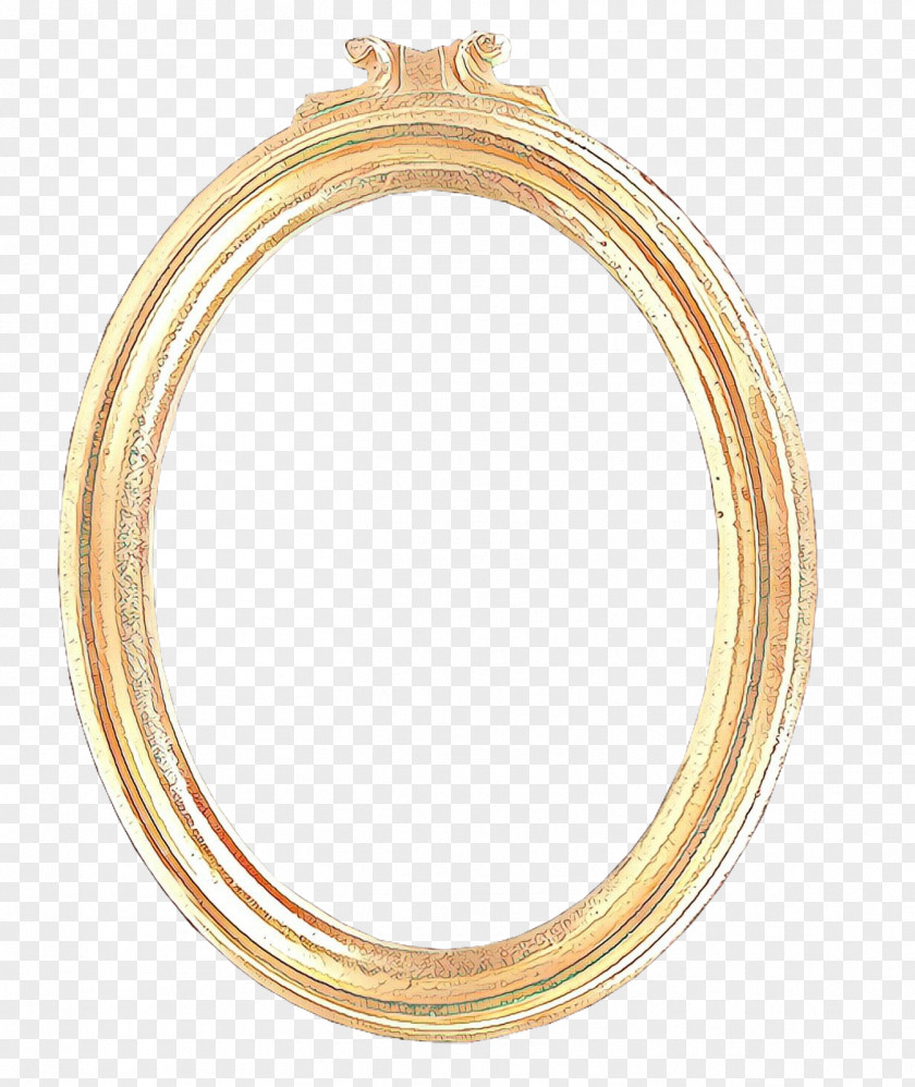 Brass Oval Circle Gold PNG