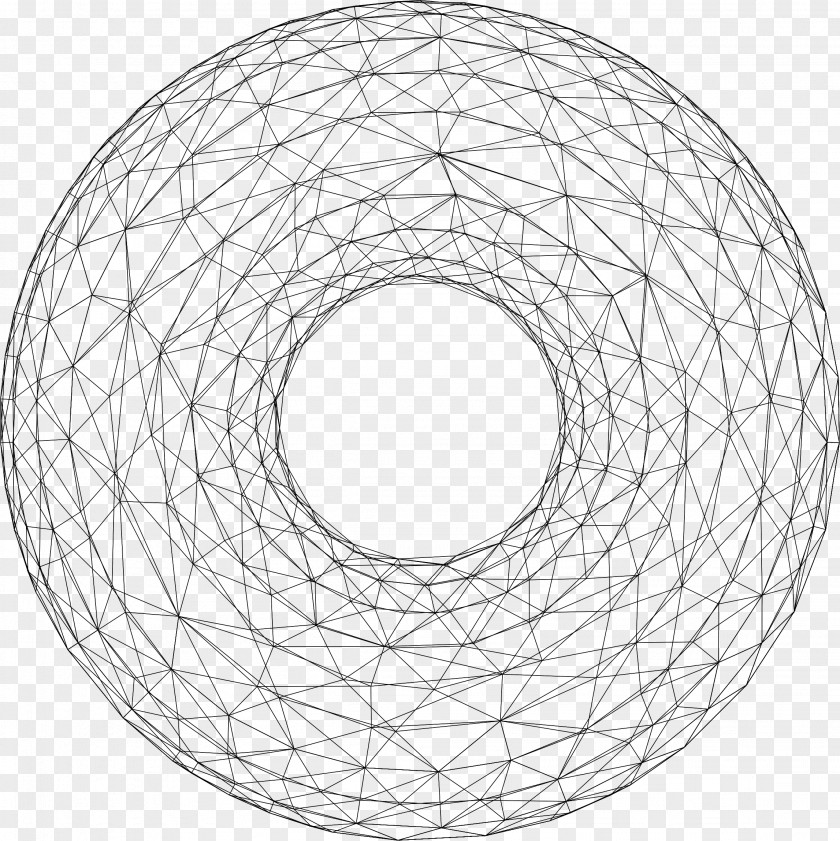 Circle Sphere Wire-frame Model PNG