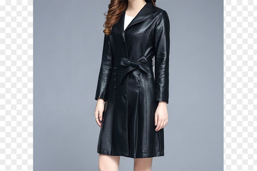 Dress Leather Jacket Robe Fashion Sleeve PNG