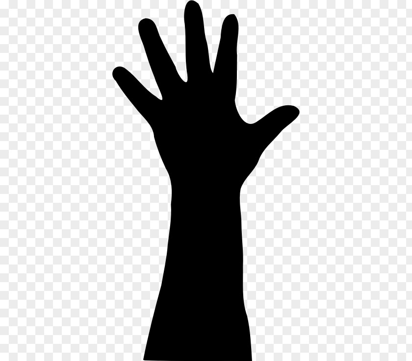 HANDS RAISED Silhouette Clip Art PNG