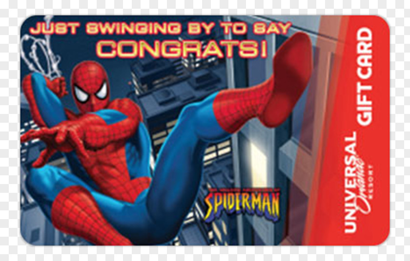 Spiderman Birthday Universal Orlando Walt Disney World Spider-Man Gift Card PNG