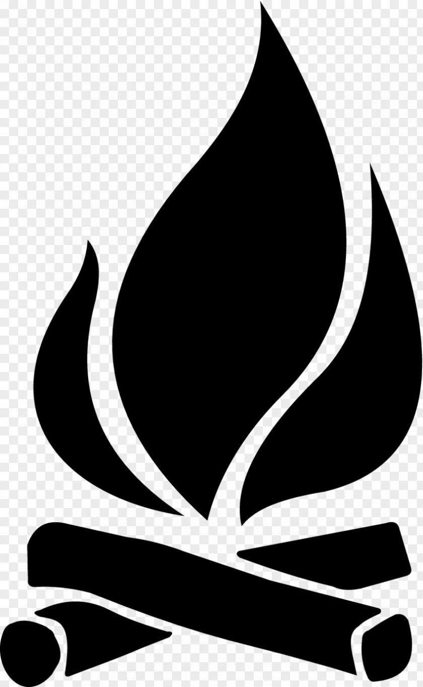 Campfire Silhouette Clip Art PNG